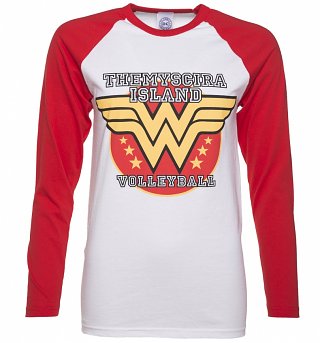 Women's Wonder Woman Volleyball Baseball T-Shirt Women's Wonder Woman Volleyball Baseball T-Shirt