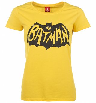 Women's Yellow Batman Logo T-Shirt Women's Yellow Batman Logo T-Shirt