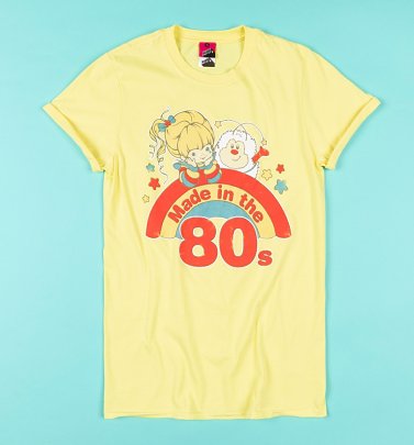 Women's Yellow Rainbow Brite Made in the 80's Rolled Sleeve Boyfriend T-Shirt