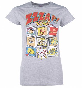 Women's Zzzap Inspired Comic Book Cover Sport Grey T-Shirt Women's Zzzap Inspired Comic Book Cover Sport Grey T-Shirt