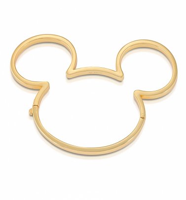 Yellow Gold Plated Mickey Mouse Bangle from Disney by Couture Kingdom Yellow Gold Plated Mickey Mouse Bangle from Disney by Couture Kingdom
