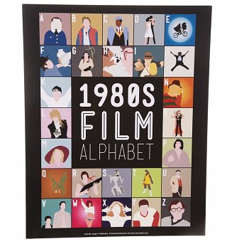 1980's Film Alphabet 11'' x 14'' Art Print 1980's Film Alphabet 11'' x 14'' Art Print