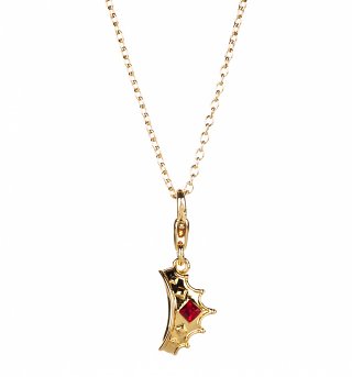 14kt Gold Plated Disney Princess Tiara Charm Necklace from Disney Couture 14kt Gold Plated Disney Princess Tiara Charm Necklace from Disney Couture