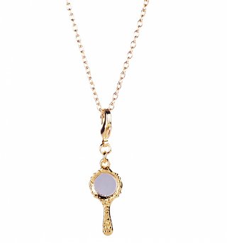 14kt Gold Plated Snow White Mirror Charm Necklace from Disney Couture 14kt Gold Plated Snow White Mirror Charm Necklace from Disney Couture