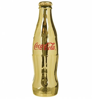 Gold Commemorative Coca-Cola Glass Contour Bottle Gold Commemorative Coca-Cola Glass Contour Bottle