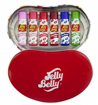 Jelly Belly Bean Shaped Tin Lip Balm 6 Pack Gift Set Jelly Belly Bean Shaped Tin Lip Balm 6 Pack Gift Set
