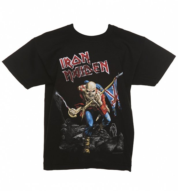 Kids Black Iron Maiden Trooper T-Shirt Kids Black Iron Maiden Trooper T-Shirt