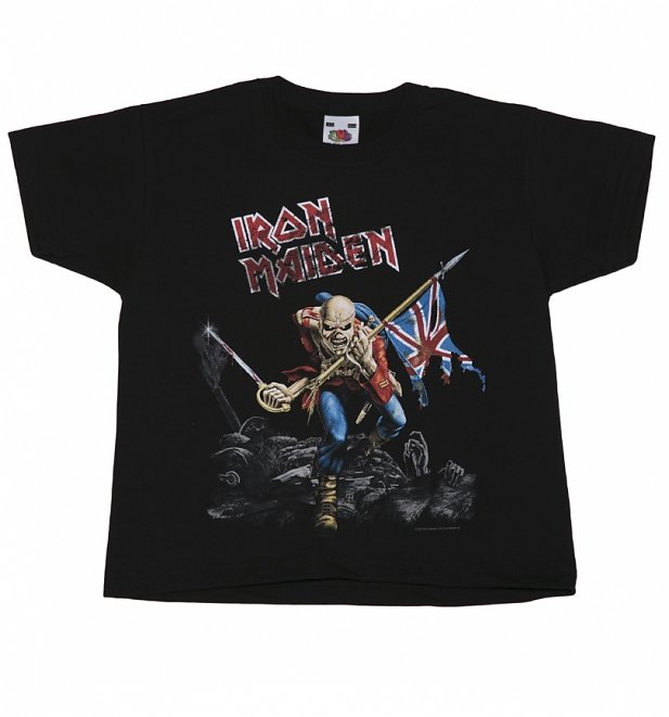 Kids Black Iron Maiden Trooper T-Shirt Kids Black Iron Maiden Trooper T-Shirt