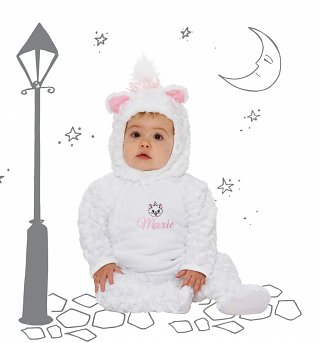 Kids Marie Aristocats Hooded All-In-One Costume Kids Marie Aristocats Hooded All-In-One Costume
