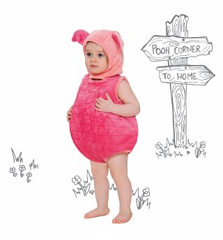 Kids Piglet Winnie The Pooh Bodysuit Costume With Hood Kids Piglet Winnie The Pooh Bodysuit Costume With Hood