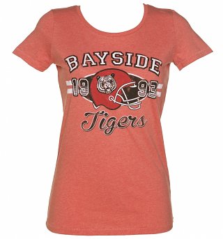 Women's Bayside Tigers American Football Heather Scoop Neck T-Shirt Women's Bayside Tigers American Football Heather Scoop Neck T-Shirt