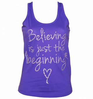 Women's Believing is Just The Beginning Glitter Print Vest Women's Believing is Just The Beginning Glitter Print Vest