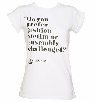 Women's Clueless Fashion Victim Rolled Sleeve Boyfriend T-Shirt Women's Clueless Fashion Victim Rolled Sleeve Boyfriend T-Shirt