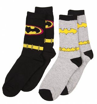Women's DC Comics Batman 2pk Socks Women's DC Comics Batman 2pk Socks