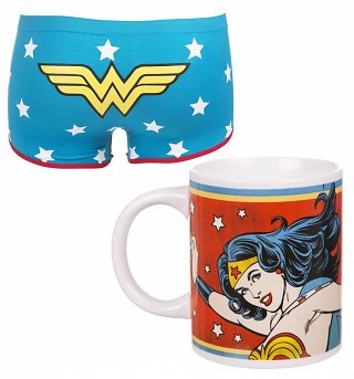 Women's DC Comics Wonder Woman Mug And Hotpants Set Women's DC Comics Wonder Woman Mug And Hotpants Set