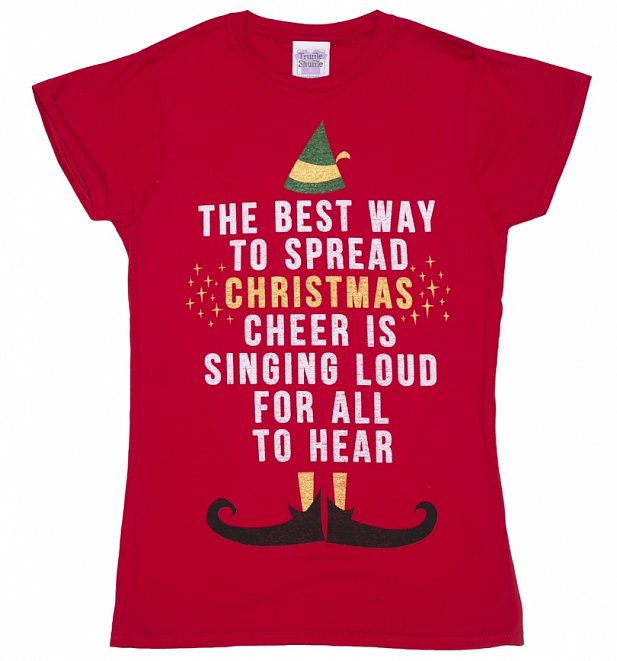 Women's Elf Christmas Cheer T-Shirt Women's Elf Christmas Cheer T-Shirt