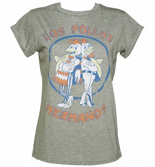 Women's Los Pollos Hermanos Breaking Bad Rolled Sleeve Boyfriend T-Shirt Women's Los Pollos Hermanos Breaking Bad Rolled Sleeve Boyfriend T-Shirt