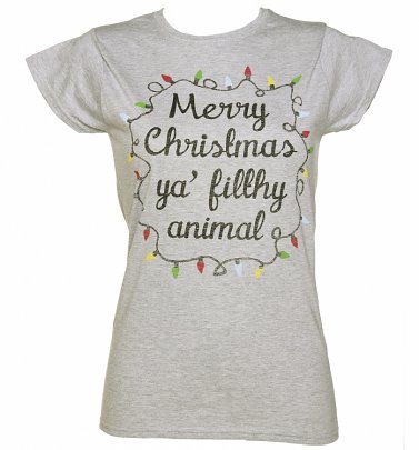 Women's Merry Christmas Ya Filthy Animal T-Shirt Women's Merry Christmas Ya Filthy Animal T-Shirt