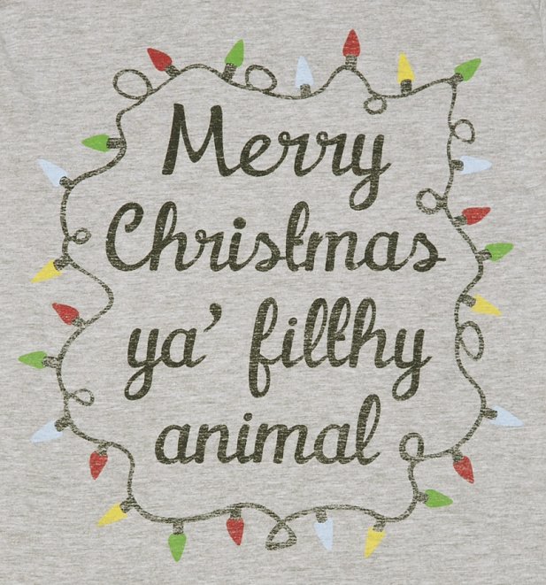 Women's Merry Christmas Ya Filthy Animal T-Shirt Women's Merry Christmas Ya Filthy Animal T-Shirt