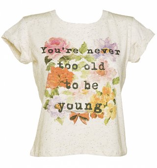 Women's Snow White Never Too Old Speckled Rolled Sleeve T-Shirt Women's Snow White Never Too Old Speckled Rolled Sleeve T-Shirt