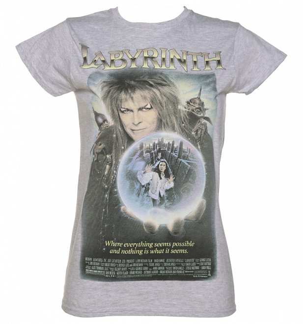 Women's Vintage Labyrinth Movie Poster T-Shirt Women's Vintage Labyrinth Movie Poster T-Shirt
