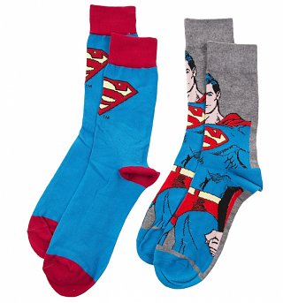 Men's 2pk DC Comics Superman Socks Men's 2pk DC Comics Superman Socks