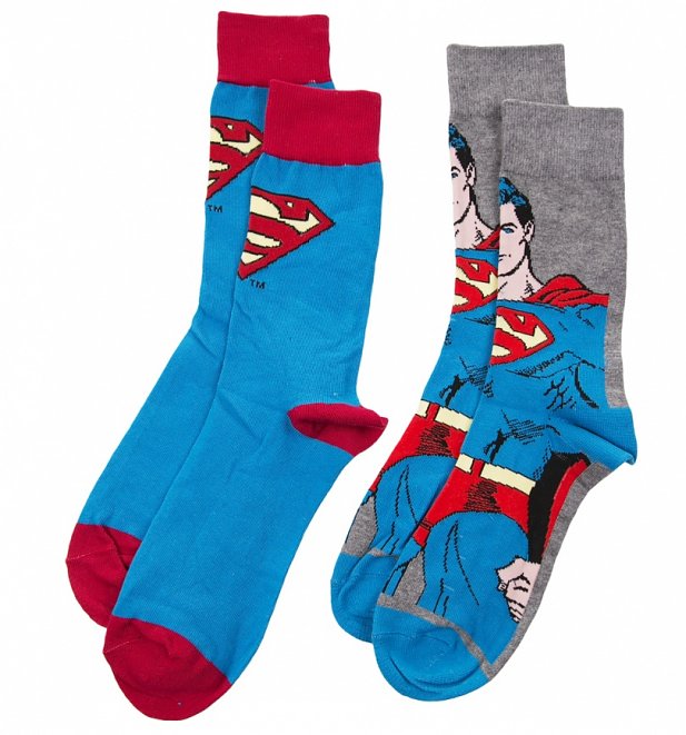 Men's 2pk DC Comics Superman Socks Men's 2pk DC Comics Superman Socks