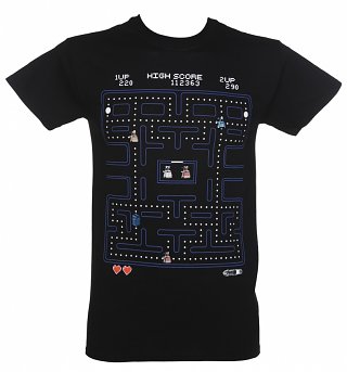 Men's Black Doctor Who Pac-Man T-Shirt Men's Black Doctor Who Pac-Man T-Shirt