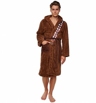 Men's Brown Fleece Chewbacca Star Wars Dressing Gown Men's Brown Fleece Chewbacca Star Wars Dressing Gown