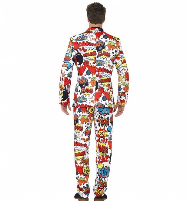 Men's Comic Art Suit And Tie from Stand Out Suits