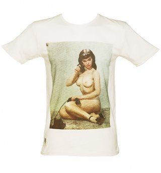 Men's Ecru Bettie Phone T-Shirt from Worn By Men's Ecru Bettie Phone T-Shirt from Worn By