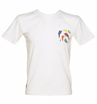 Men's Ecru New Order True Faith Pocket T-Shirt from Worn By Men's Ecru New Order True Faith Pocket T-Shirt from Worn By