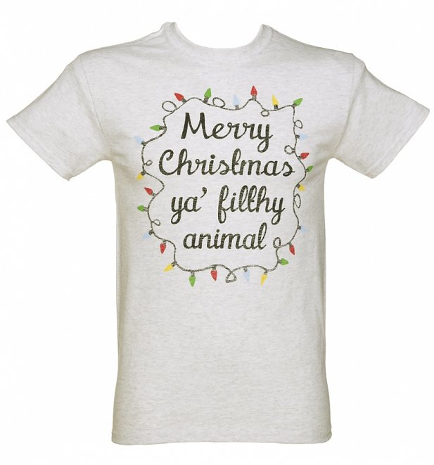 Men's Merry Christmas Ya Filthy Animal Heavyweight T-Shirt