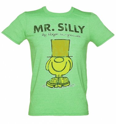 Men's Green Mr Men Mr Silly T-Shirt Men's Green Mr Men Mr Silly T-Shirt