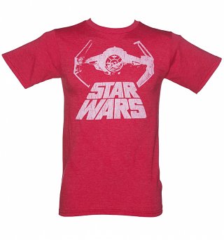 Men's Red Tie Fighter Star Wars T-Shirt Men's Red Tie Fighter Star Wars T-Shirt