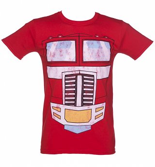 Men's Transformers Optimus Prime Body T-Shirt Men's Transformers Optimus Prime Body T-Shirt
