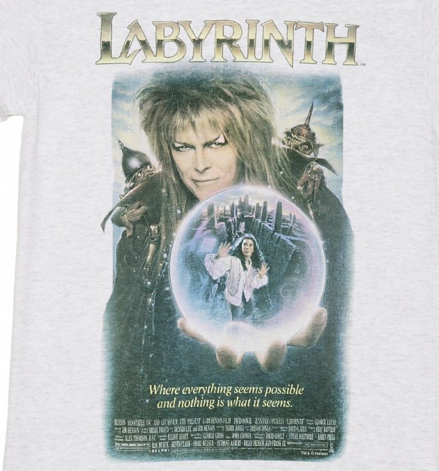 Men's Vintage Labyrinth Movie Poster Heavyweight T-Shirt Men's Vintage Labyrinth Movie Poster Heavyweight T-Shirt