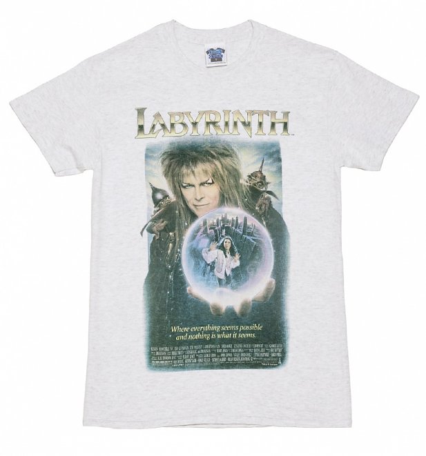 Men's Vintage Labyrinth Movie Poster Heavyweight T-Shirt Men's Vintage Labyrinth Movie Poster Heavyweight T-Shirt