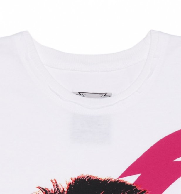 Men's White David Bowie Aladdin Sane T-Shirt from Amplified