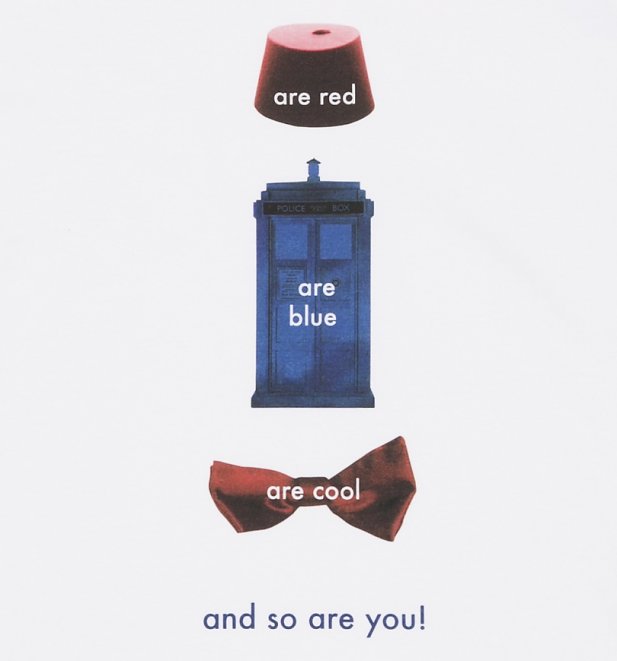 Men's White Doctor Who Poem T-Shirt Men's White Doctor Who Poem T-Shirt