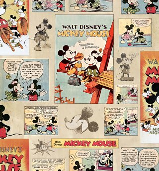 Mickey Mouse Vintage Wallpaper 52cm x 10m from Graham & Brown Mickey Mouse Vintage Wallpaper 52cm x 10m from Graham & Brown
