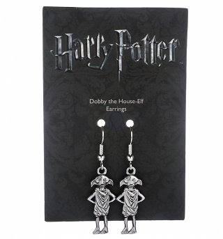 Silver Plated Harry Potter Dobby The House Elf Drop Earrings Silver Plated Harry Potter Dobby The House Elf Drop Earrings
