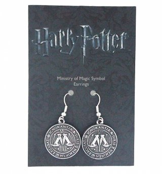 Silver Plated Harry Potter Ministry Of Magic Drop Earrings Silver Plated Harry Potter Ministry Of Magic Drop Earrings