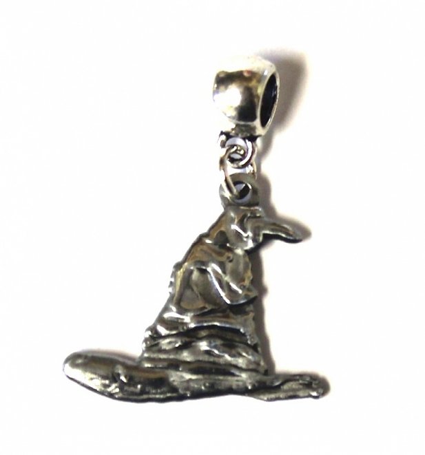 Silver Plated Harry Potter Sorting Hat Slider Charm Silver Plated Harry Potter Sorting Hat Slider Charm