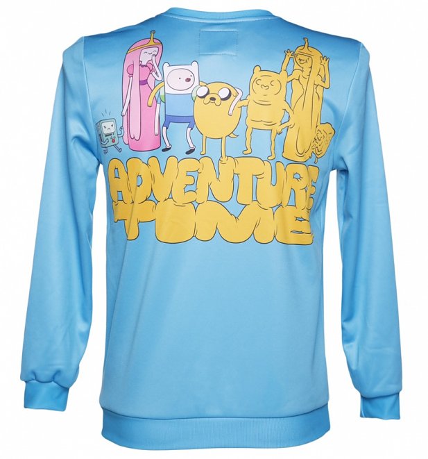 Unisex Blue Adventure Time Characters Sweater from Mr Gugu & Miss Go Unisex Blue Adventure Time Characters Sweater from Mr Gugu & Miss Go