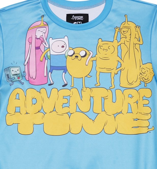 Unisex Blue Adventure Time Characters Sweater from Mr Gugu & Miss Go Unisex Blue Adventure Time Characters Sweater from Mr Gugu & Miss Go