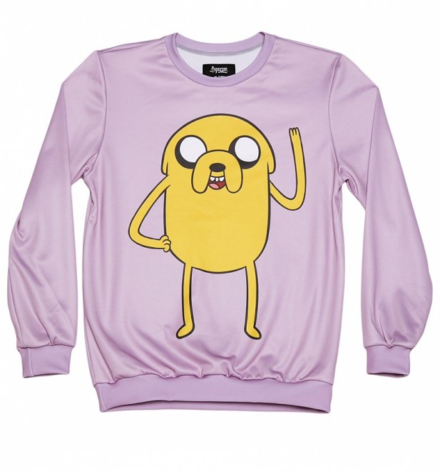 Unisex Lilac Adventure Time Jake The Dog Sweater from Mr Gugu & Miss Go Unisex Lilac Adventure Time Jake The Dog Sweater from Mr Gugu & Miss Go