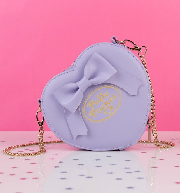 Purple Polly Pocket Heart and Bow Cross Body Bag Purple Polly Pocket Heart and Bow Cross Body Bag