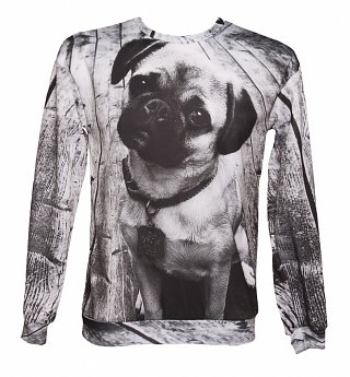 Unisex Photographic Pug Jumper from Mr Gugu &Miss Go Unisex Photographic Pug Jumper from Mr Gugu &Miss Go