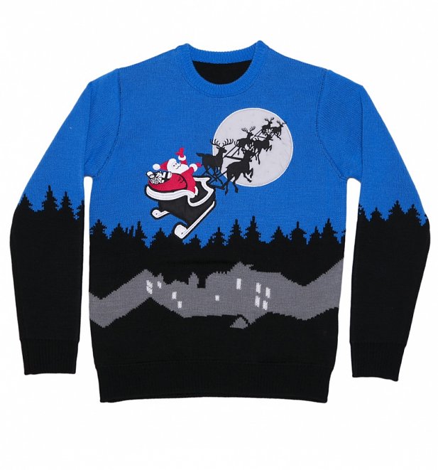Unisex Retro LED Lightup Sleigh Ride Christmas Jumper from Cheesy